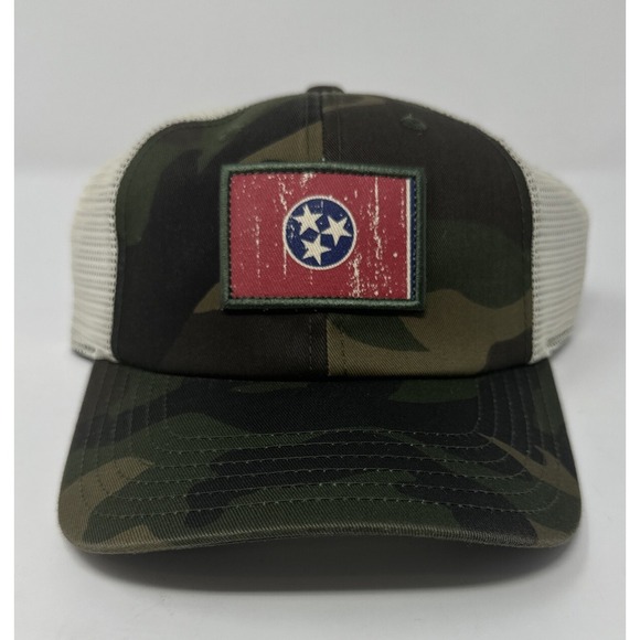 American Needle Tennessee Flag Trucker Hat Camo Mesh Unisex Cap Adjustable - Picture 1 of 11